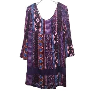 Lucy Love multi color dress ( purple,pink, blue, burgundy) size Medium
